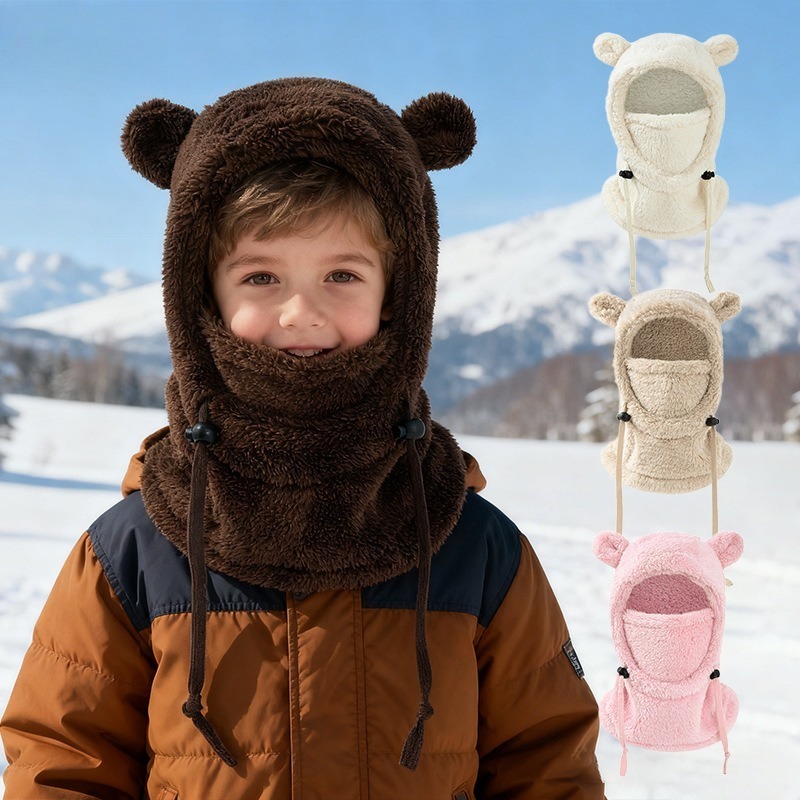 Baby Products For Face - Chapeau et écharpe intégrés résistants au