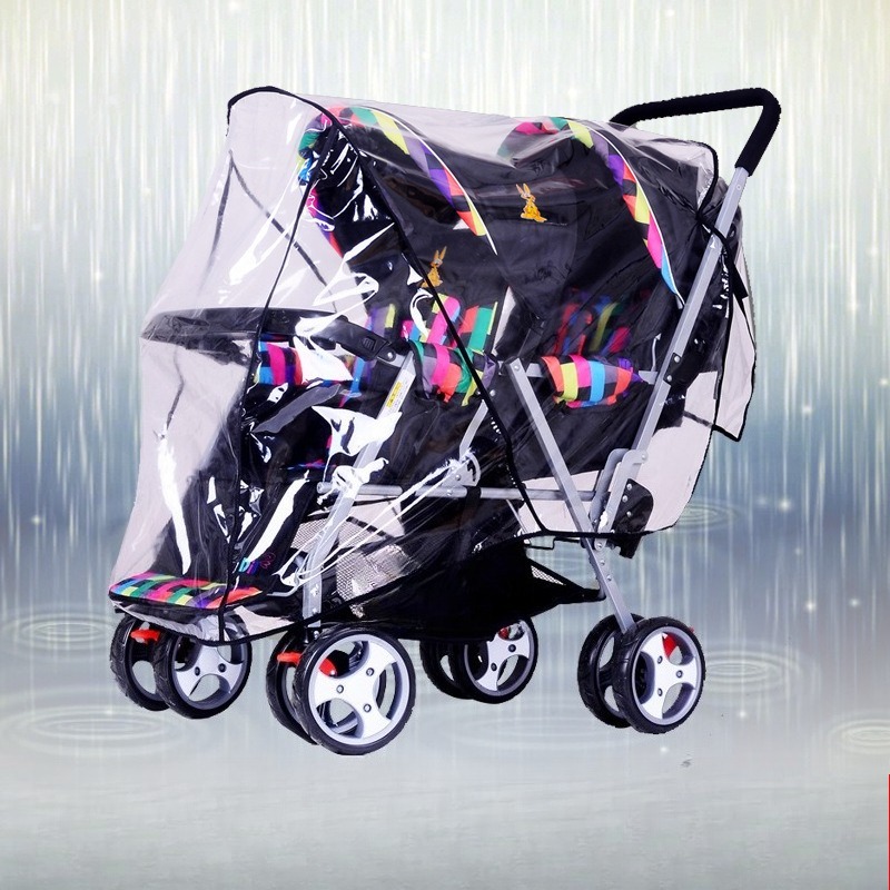 Stroller Rain Cover - Housse de pluie pour poussette double,