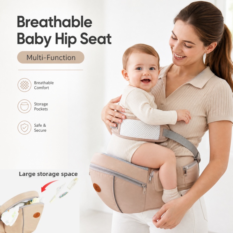Ergonomic Baby Carrier - Porte-bébé ergonomique respirant pour bébé, léger,