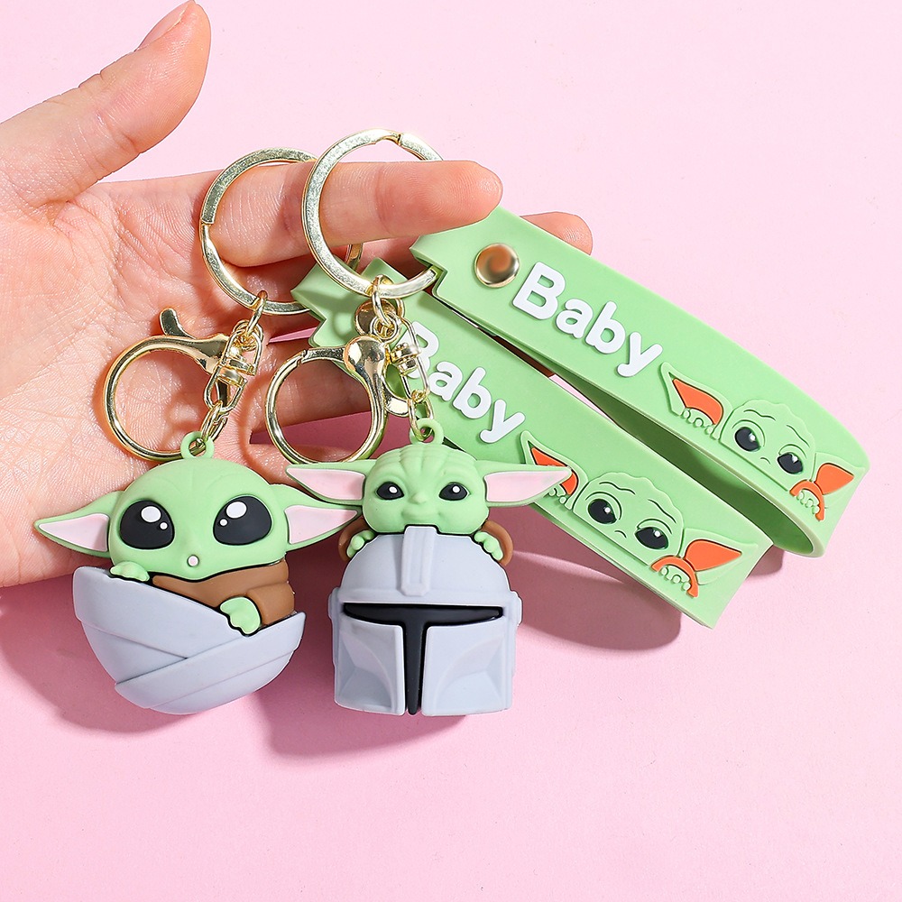 Baby Yoda Products - Lot de porte-clés en silicone 3D