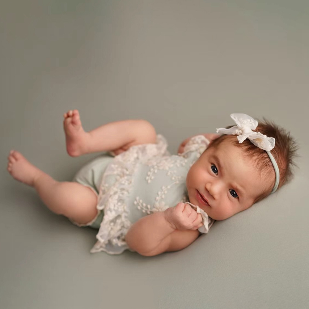 Baby Products Website - Combinaison à volants en dentelle vert