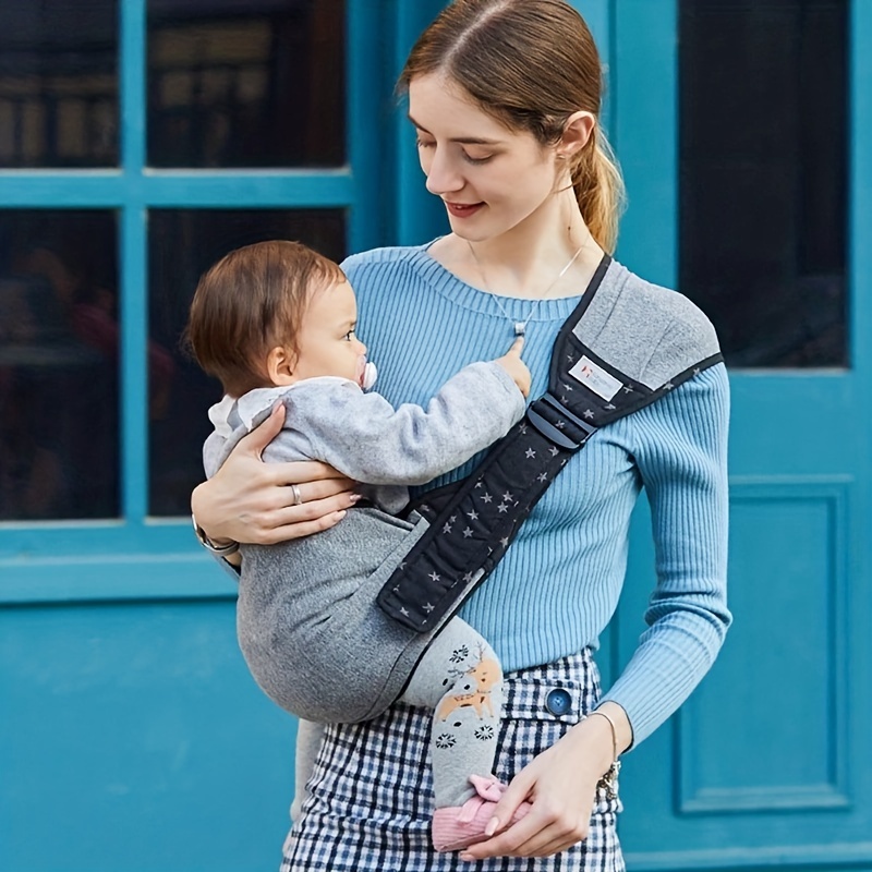 Ergonomic Baby Carrier - Porte-bébé portable à bandoulière unique, réglable,